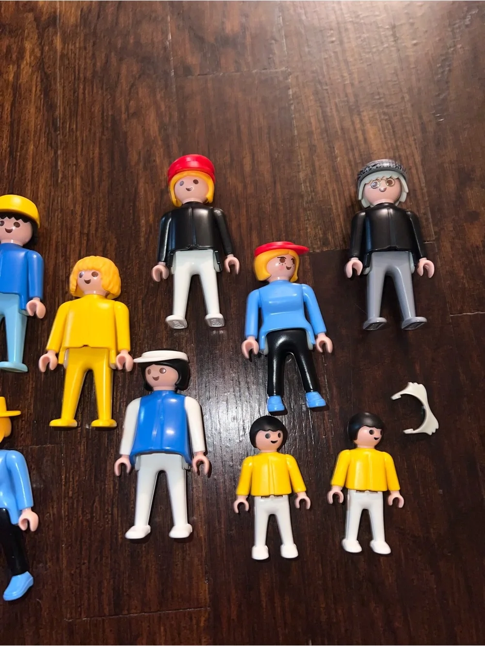Vintage Playmobil Assorted Figures Lot people men women kids hats 1974